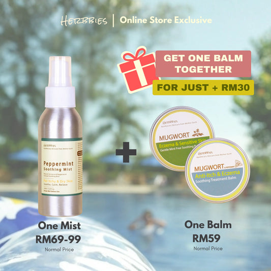 Peppermint Soothing Mist + Mugwort Balm Bundle
