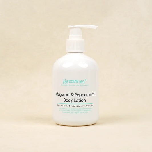 Mugwort & Peppermint Body Lotion - Itch Relief, Protection & Soothing for Extremely Dry, Fragile & Itchy Skin
